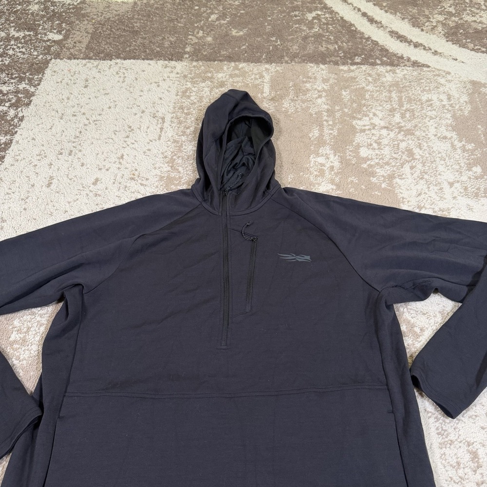 Sitka Core Merino 330 Hoody Mens 2XL Black Performance Hunting 1/2 Zip - Picture 2 of 10